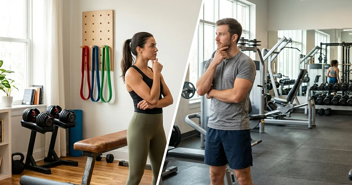 Musculation maison ou salle : que choisir pour débuter ?